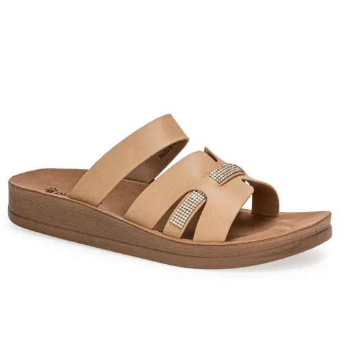 Platanitos Beige de Mujer modelo Sandalia Dama S Nena pieles sintéticos mujer 2025042121052494480 Sintético Sintético